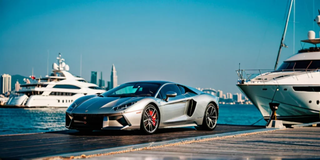 expensive car on the pier